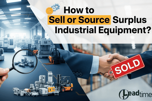 Surplus industrial automation parts in warehouse