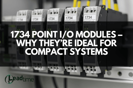 Allen Bradley 1734 POINT I/O modules installed in a compact industrial control panel