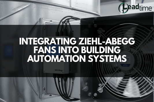 Ziehl-Abegg EC fan integrated into a building automation system with ECblue motor and UNIcon control module for HVAC energy efficiency