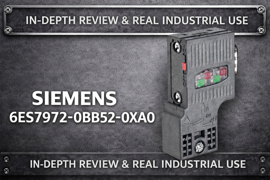 Siemens 6ES7972-0BB52-0XA0 PROFIBUS DP connector with 90-degree outlet and PG socket for SIMATIC industrial automation systems
