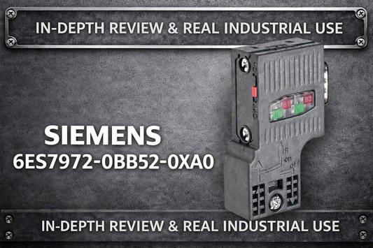 Siemens 6ES7972-0BB52-0XA0 PROFIBUS DP connector with 90-degree outlet and PG socket for SIMATIC industrial automation systems