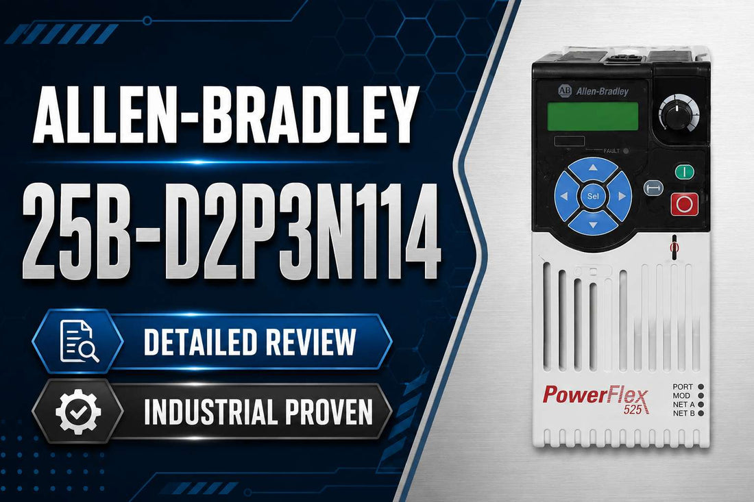 Allen-Bradley 25B-D2P3N114 PowerFlex 525 Frame A IP20 VFD for 1 Hp 480V conveyor and pump applications