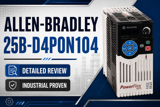 Allen-Bradley 25B-D4P0N104 PowerFlex 525 Frame A 1.5 kW 2HP 480V AC drive with embedded EtherNet/IP for industrial panel installation