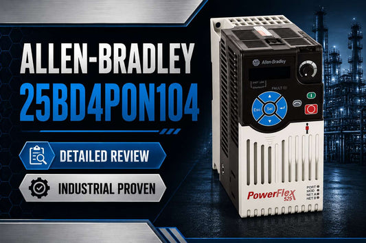 Allen-Bradley 25B-D4P0N104 PowerFlex 525 AC drive Frame A IP20 480V 2HP with embedded EtherNet/IP for conveyor and pump control