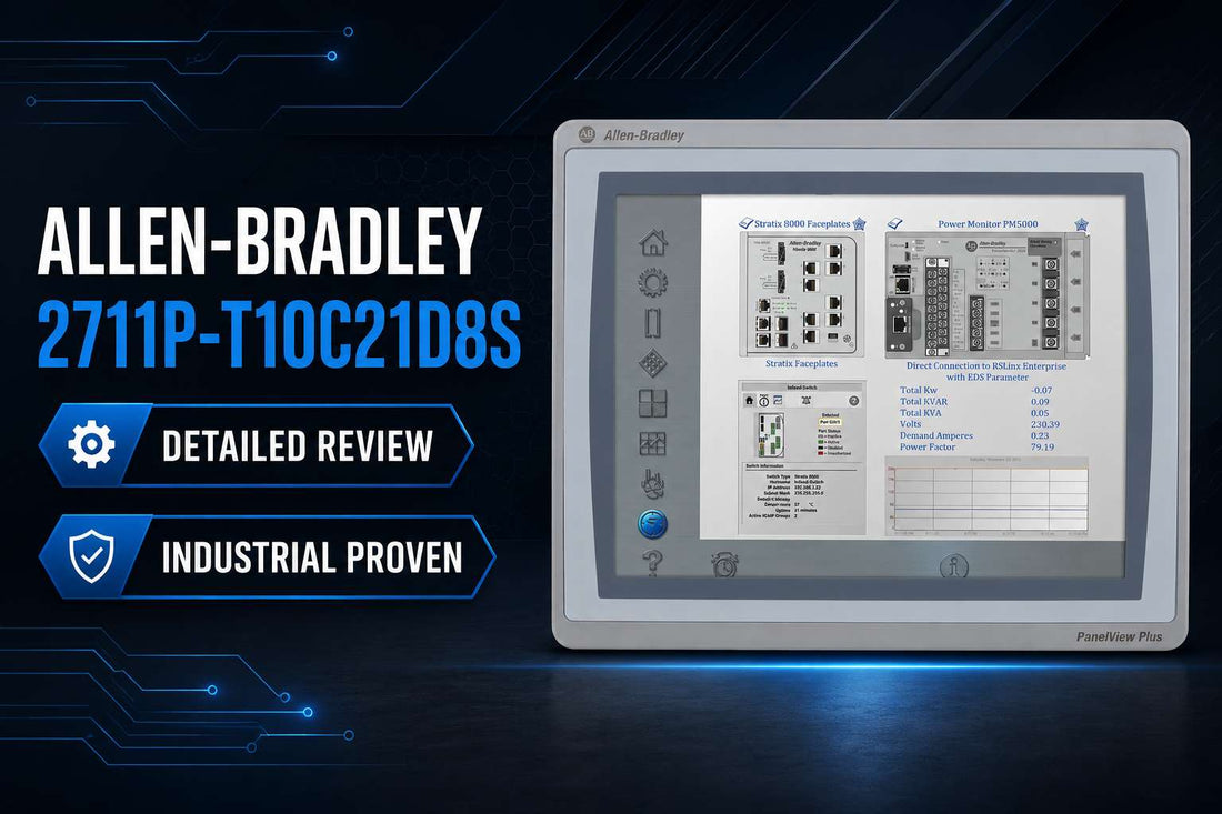 Allen-Bradley 2711P-T10C21D8S PanelView Plus 7 Standard 10.4-inch TFT color touchscreen HMI terminal for machine-level EtherNet/IP control