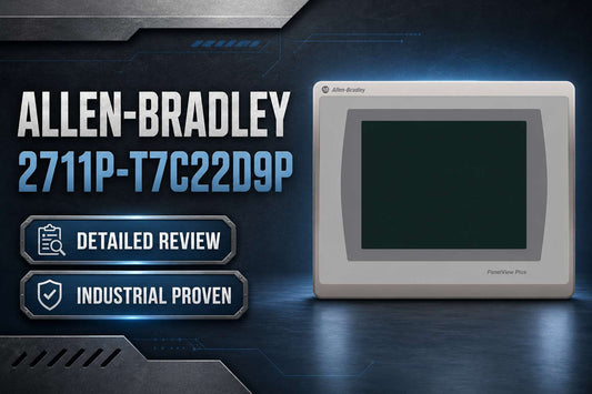 Allen-Bradley 2711P-T7C22D9P PanelView Plus 7 Performance 7-inch TFT color HMI terminal panel-mounted in industrial enclosure