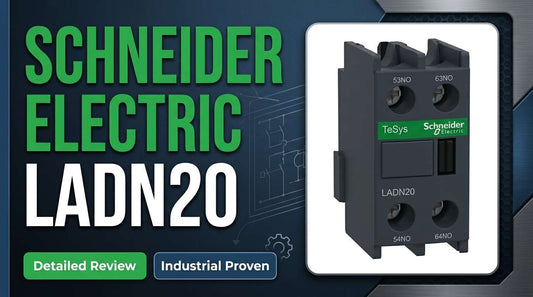 Schneider Electric LADN20 TeSys D front-mount auxiliary contact block 2 NO for LC1D motor contactor
