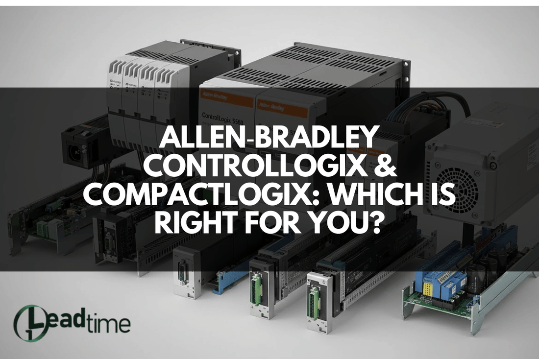 Allen-Bradley ControlLogix and CompactLogix PLC units in industrial control cabinet