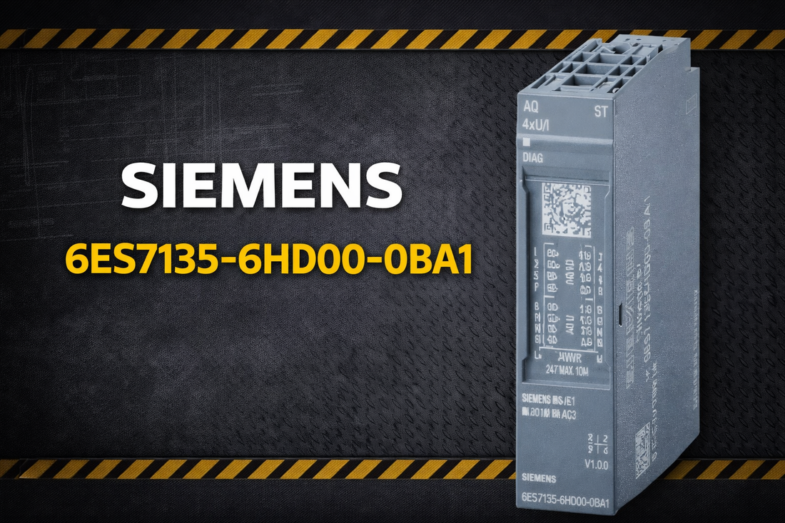 Siemens 6ES7135-6HD00-0BA1 SIMATIC ET 200SP analog output module AQ 4xU/I ST for proportional valve and VFD control