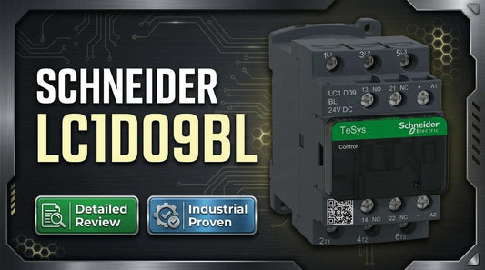 Schneider Electric LC1D09BL TeSys Deca 9A 24VDC IEC nonreversing 3-pole contactor for motor control panels