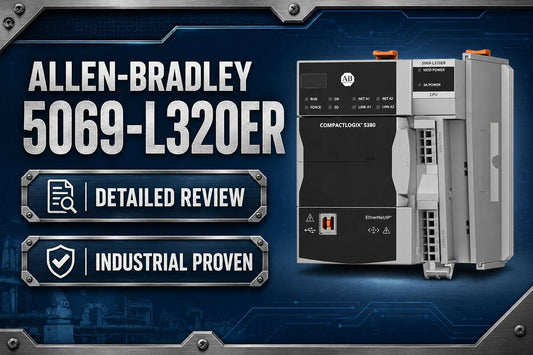 Allen-Bradley 5069-L320ER CompactLogix 5380 quad-core PAC controller with dual 1 Gb EtherNet/IP ports for machine and process automation