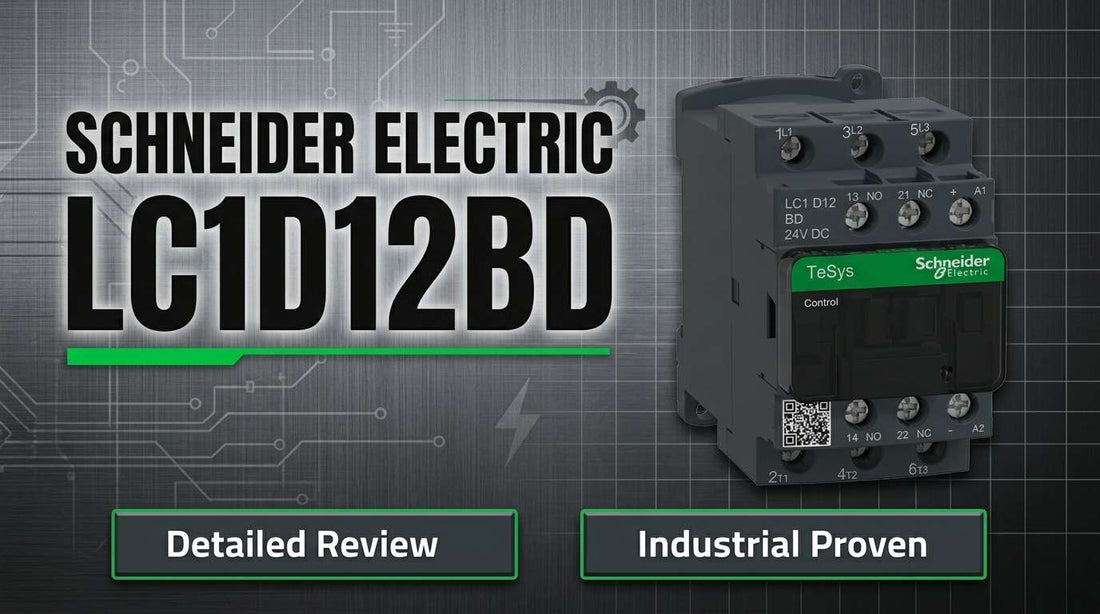 Schneider Electric LC1D12BD TeSys D 12A 24VDC IEC contactor for three-phase DOL motor starter DIN rail