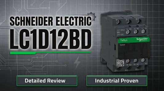 Schneider Electric LC1D12BD TeSys D 12A 24VDC IEC contactor for three-phase DOL motor starter DIN rail
