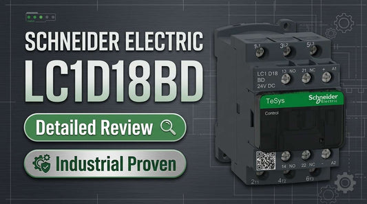 Schneider Electric LC1D18BD TeSys D 3-pole 18A 24VDC IEC contactor for DIN rail motor control panel installation