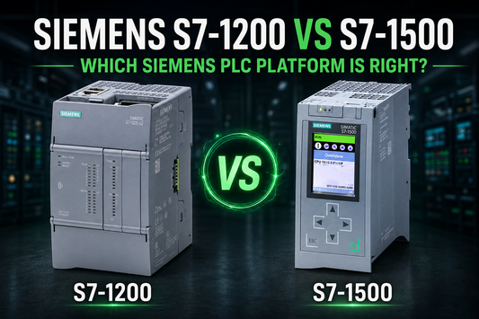 Siemens SIMATIC S7-1200 Basic Controller and S7-1500 Advanced Controller side-by-side for industrial PLC platform comparison