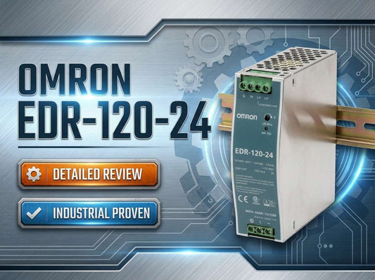 Mean Well EDR-120-24 24VDC 5A 120W DIN rail power supply for industrial PLC control panels