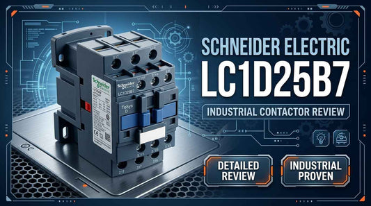 Schneider Electric LC1D25B7 TeSyS D 3-pole 25A AC-3 contactor with 24V AC coil for motor control panel