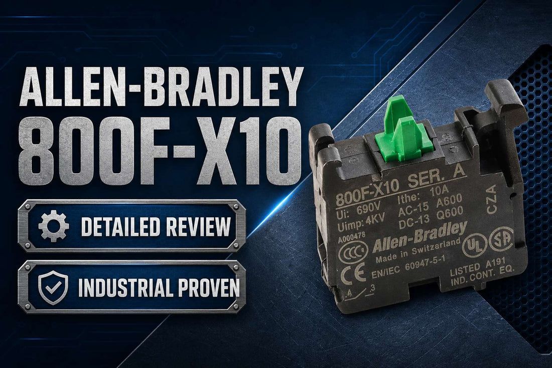 Allen-Bradley 800F-X10 22 mm contact block with 1 N.O. screw termination for Bulletin 800F push button operators