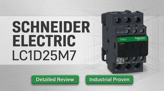 Schneider Electric LC1D25M7 TeSys Deca 25A 3-pole IEC contactor for 3-phase motor control applications