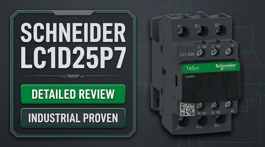 Schneider Electric LC1D25P7 TeSys Deca 3-pole non-reversing IEC contactor 230V AC coil for HVAC motor starter applications