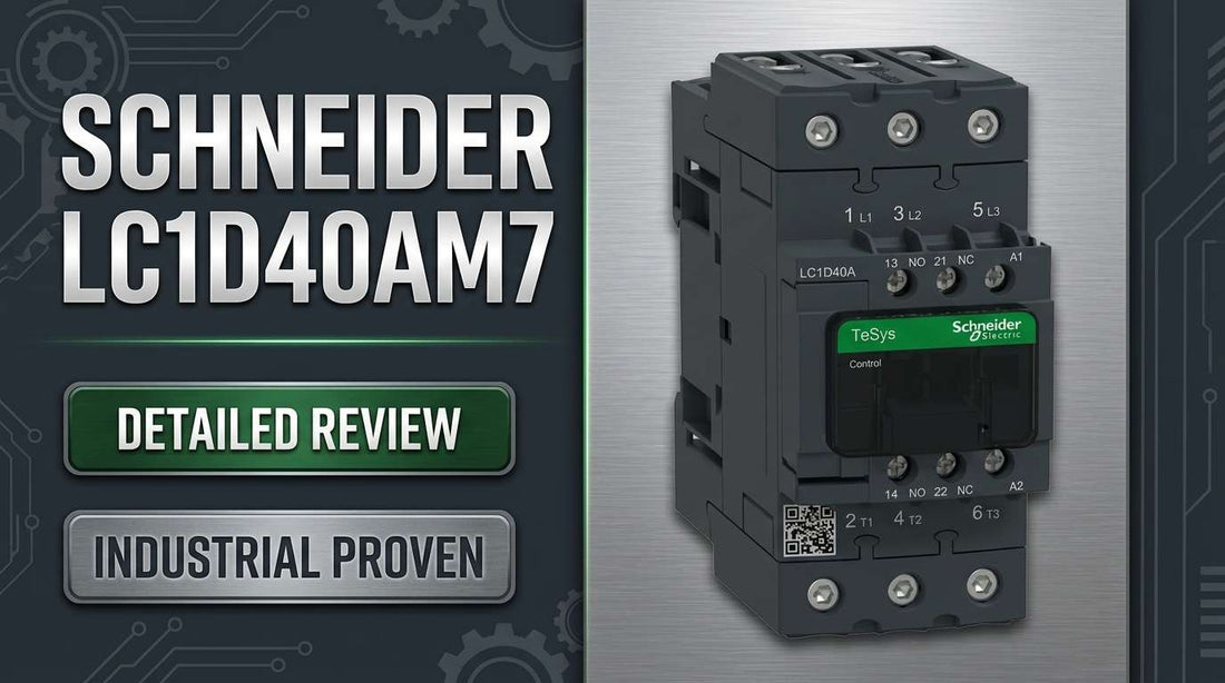 Schneider Electric LC1D40AM7 TeSys D 3-pole 40A IEC power contactor with 220V AC coil for motor starter panels