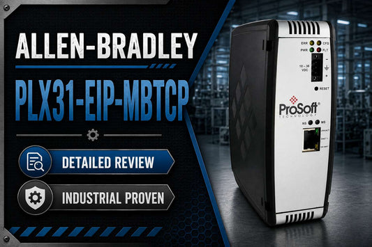 ProSoft PLX31-EIP-MBTCP EtherNet/IP to Modbus TCP/IP communication gateway DIN-rail mounted industrial control panel