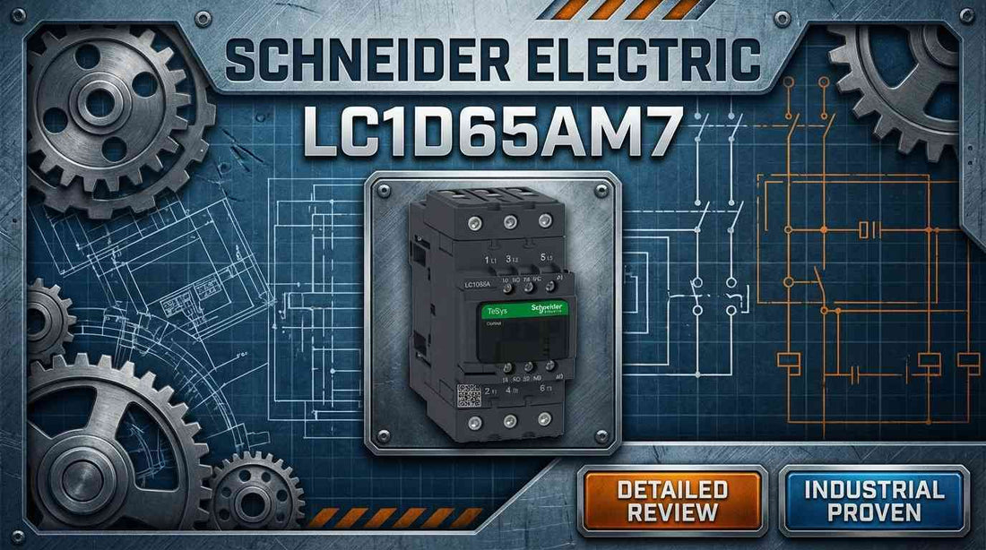 Schneider Electric LC1D65AM7 TeSys D 65A 3-pole IEC motor contactor for 40 HP at 480V industrial applications