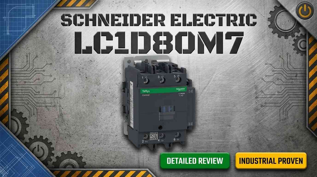 Schneider Electric LC1D80M7 TeSys Deca 80A 3-pole non-reversing IEC contactor with 220VAC coil for industrial motor starter panels