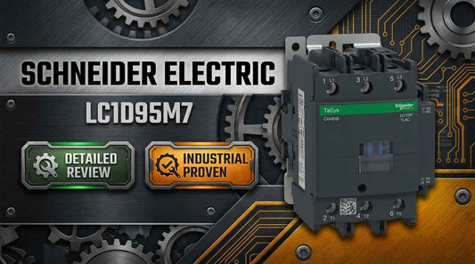 Schneider Electric LC1D95M7 TeSys Deca 95A 3-pole IEC non-reversing AC contactor 220V coil for industrial motor control panels
