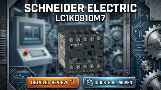Schneider Electric LC1K0910M7 TeSys K 3-pole 9A contactor with 220-230V AC coil for motor control panel installation