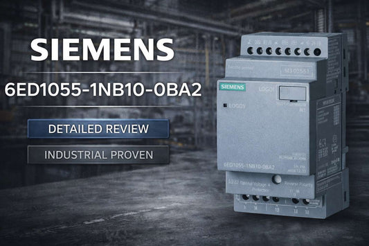 Siemens 6ED1055-1NB10-0BA2 LOGO! DM16 24R expansion module with 8 relay outputs for LOGO! 8 PLC DIN rail installation