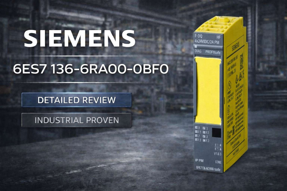 Siemens 6ES7136-6RA00-0BF0 digital fail-safe relay output module for ET 200SP distributed I/O machine safety applications