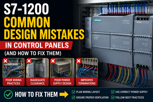 Siemens SIMATIC S7-1200 Basic Controller mounted in industrial control panel with expansion modules and PROFINET wiring