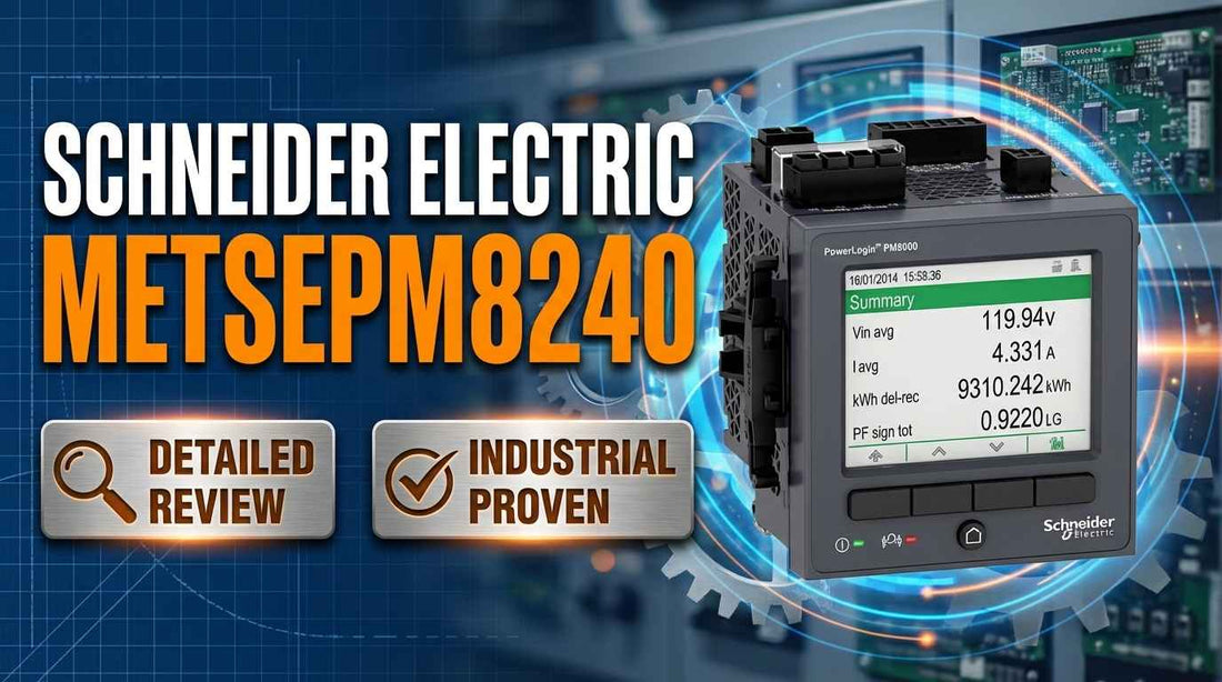 Schneider Electric METSEPM8240 PowerLogic PM8000 panel-mount power quality meter with integrated LCD TFT color display