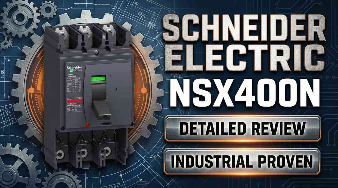 Schneider Electric NSX400N 400A molded case circuit breaker, 3-pole bolt-on, industrial panel distribution application