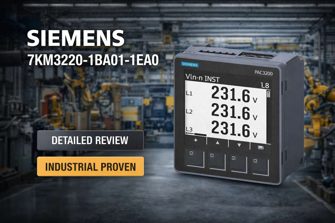 Siemens 7KM3220-1BA01-1EA0 SENTRON PAC3220 LCD 96x96 mm DC power monitoring device for industrial panel installation