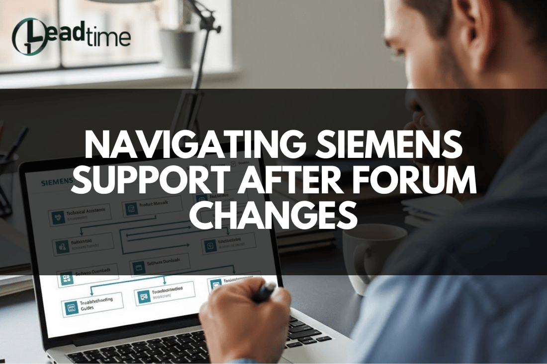 Siemens PLC automation engineer accessing new SiePortal support platform on industrial site