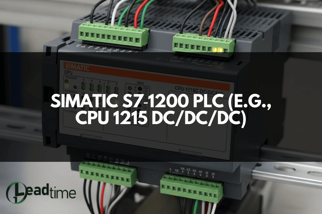 Siemens SIMATIC S7-1200 CPU 1215C programmable logic controller in industrial control setup