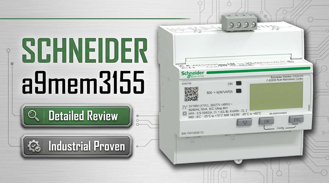 Schneider Electric A9MEM3155 iEM3155 63A DIN rail energy meter with Modbus RTU for commercial sub-metering