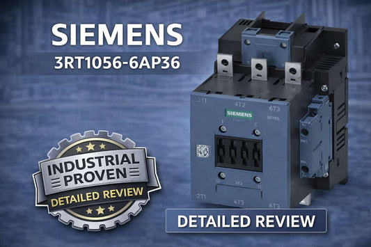 Siemens 3RT1056-6AP36 S6 power contactor 90kW AC-3 motor starter panel installation