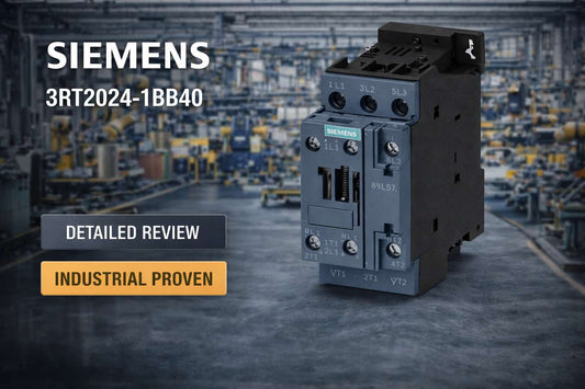 Siemens 3RT2024-1BB40 SIRIUS Size S0 power contactor 24V DC coil for three-phase motor control