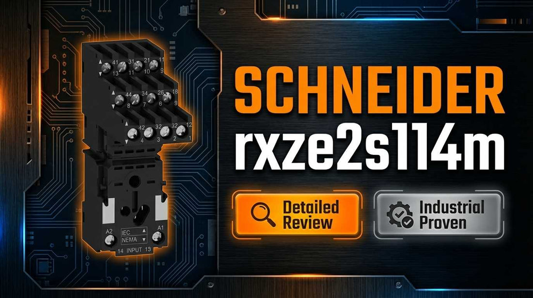 Schneider Electric RXZE2S114M 14-pin screw terminal relay socket for RXM2 and RXM4 relays on 35mm DIN rail