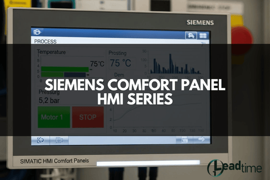 Siemens Comfort Panel HMI mounted on industrial machinery control panel