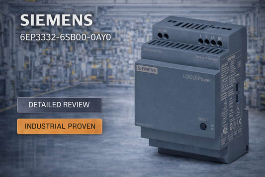 Siemens 6EP3332-6SB00-0AY0 LOGO!POWER 24V 2.5A stabilized DIN rail power supply for industrial automation cabinets