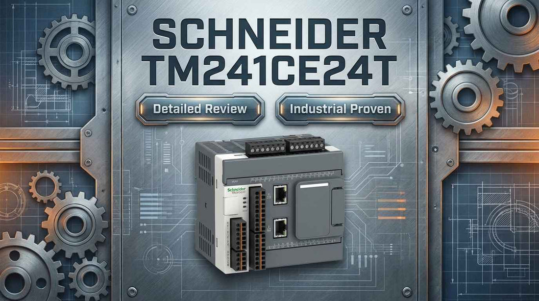 Schneider Electric TM241CE24T Modicon M241 logic controller 24 IO PNP transistor Ethernet DIN rail mount