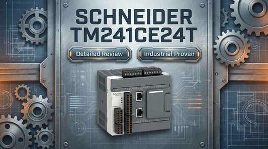 Schneider Electric TM241CE24T Modicon M241 logic controller 24 IO PNP transistor Ethernet DIN rail mount