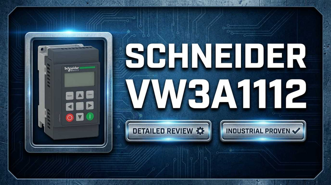 Schneider Electric VW3A1112 door mounting kit for Altivar graphic terminal, IP65 rated, installed on industrial enclosure door