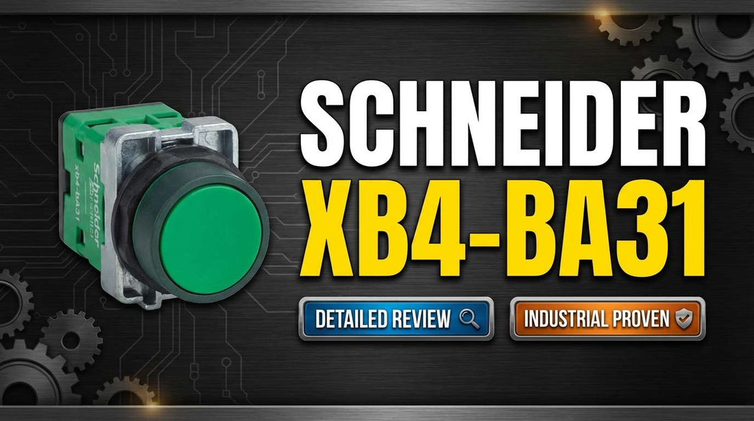Schneider Electric XB4BA31 Harmony XB4 22mm green non-illuminated momentary pushbutton for industrial control panels