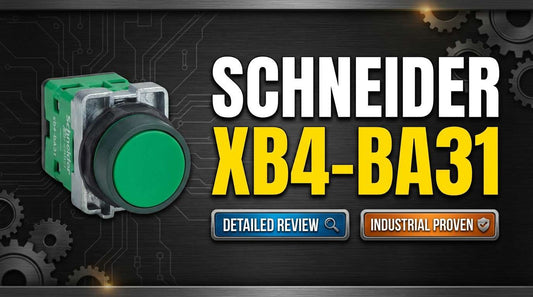 Schneider Electric XB4BA31 Harmony XB4 22mm green non-illuminated momentary pushbutton for industrial control panels
