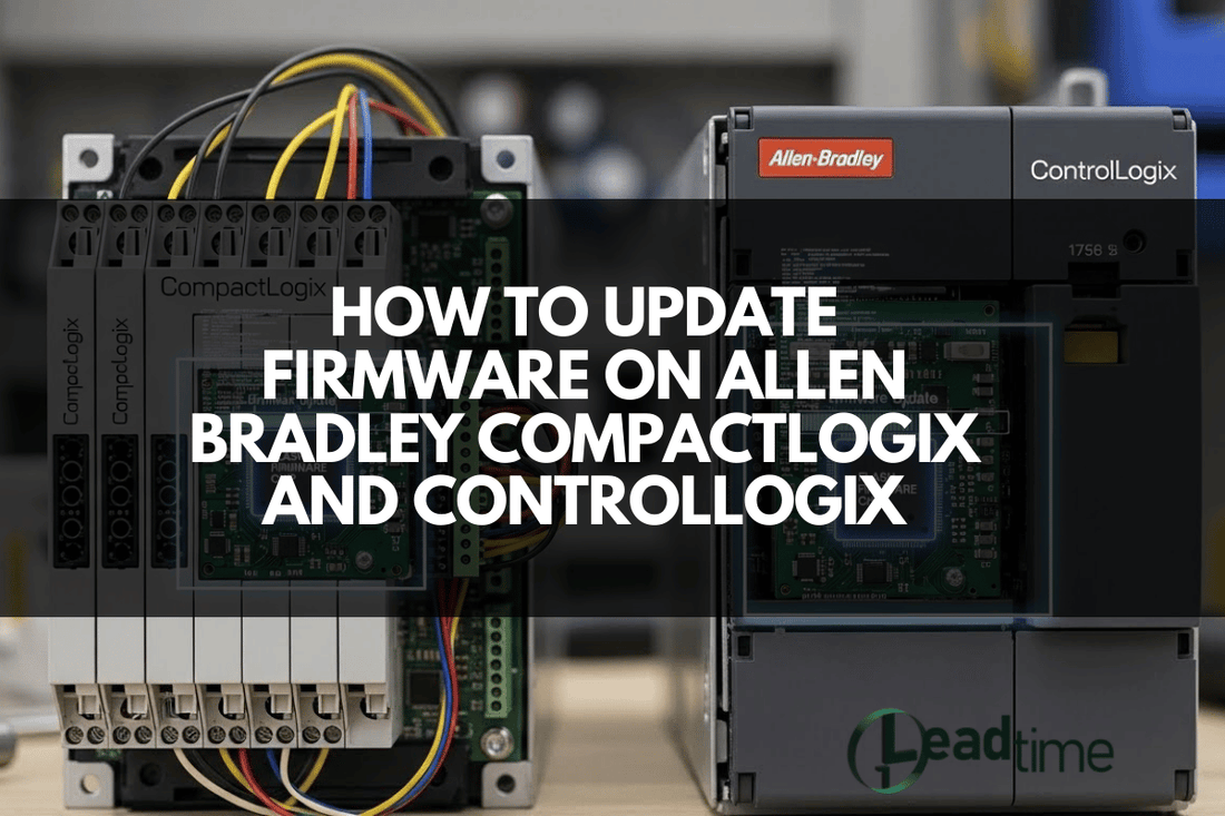 Engineer updating firmware on Allen Bradley CompactLogix and ControlLogix industrial controllers